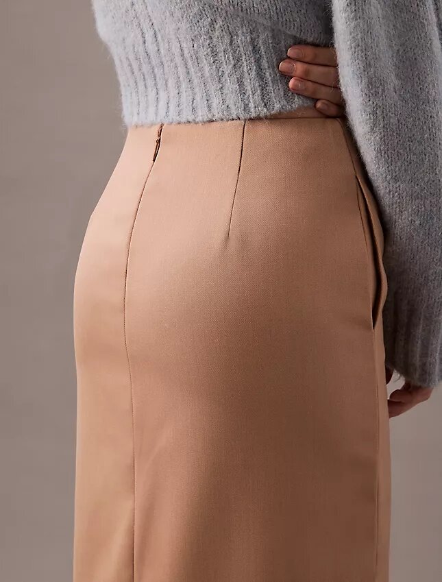 Jupe crayon midi en crêpe Jupe crayon midi en crêpe