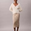 Jupe midi en coton côtelé Jupe midi en coton côtelé