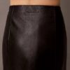 Jupe midi en cuir d’agneau Jupe midi en cuir d’agneau