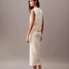 Jupe midi en mélange de lin Jupe midi en mélange de lin
