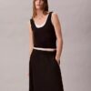 Jupe midi en nylon à enfiler Jupe midi en nylon à enfiler