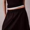Jupe midi en nylon à enfiler Jupe midi en nylon à enfiler
