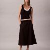 Jupe midi en nylon à enfiler Jupe midi en nylon à enfiler