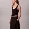 Jupe midi en nylon à enfiler Jupe midi en nylon à enfiler