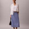Jupe midi en popeline de coton Jupe midi en popeline de coton