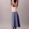 Jupe midi en popeline de coton Jupe midi en popeline de coton
