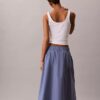 Jupe midi en popeline de coton Jupe midi en popeline de coton
