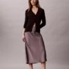 Jupe midi en satin Jupe midi en satin
