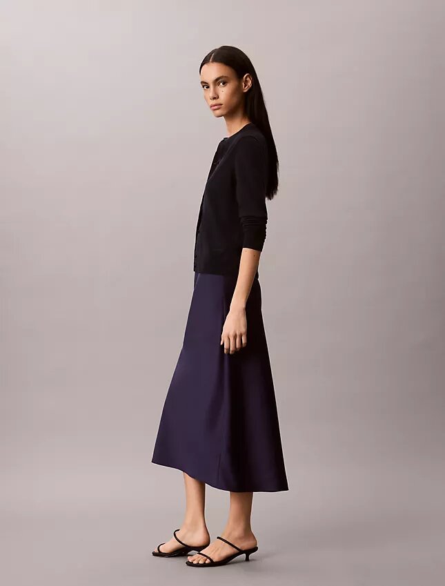Jupe midi en satin Jupe midi en satin