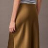 Jupe midi en satin extensible Jupe midi en satin extensible