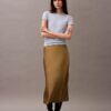 Jupe midi en satin extensible Jupe midi en satin extensible