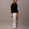 Jupe midi en satin froissé imprimé Jupe midi en satin froissé imprimé
