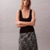 Jupe midi en satin imprimé Jupe midi en satin imprimé