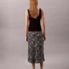 Jupe midi en satin imprimé Jupe midi en satin imprimé