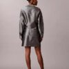 Jupe trapèze en Denim brillant Jupe trapèze en Denim brillant