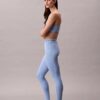 Leggings 7/8 à taille haute et logo, style sportif moderne Leggings 7/8 à taille haute et logo, style sportif moderne