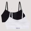 Lot de 2 Bralettes courtes à côtes et logo Lot de 2 Bralettes courtes à côtes et logo