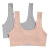 Lot de 2 Bralettes à côtes avec logo Lot de 2 Bralettes à côtes avec logo