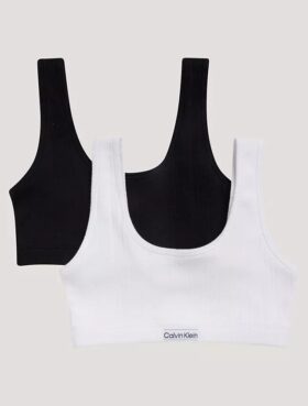 Lot de 2 Bralettes à côtes avec logo