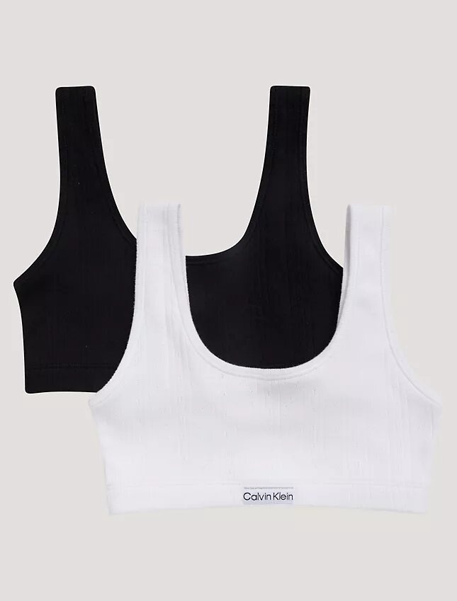 Lot de 2 Bralettes à côtes avec logo Lot de 2 Bralettes à côtes avec logo