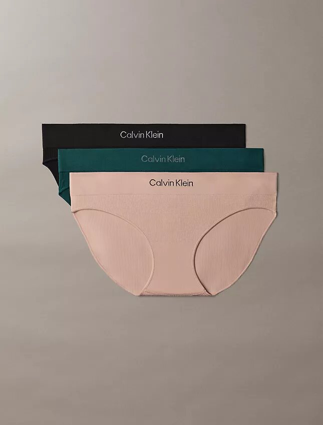 Lot de 3 bikinis sans coutures en Microfiber à côtes Lot de 3 bikinis sans coutures en Microfiber à côtes