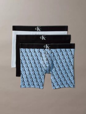 Lot de 3 Boxers en coton Stretch à motif Monogram