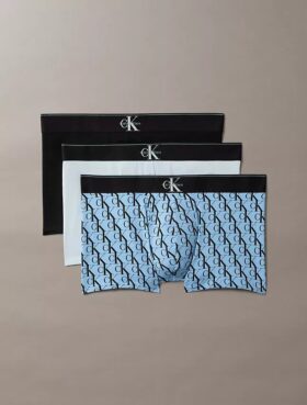 Lot de 3 boxers en coton Stretch à motif Monogram