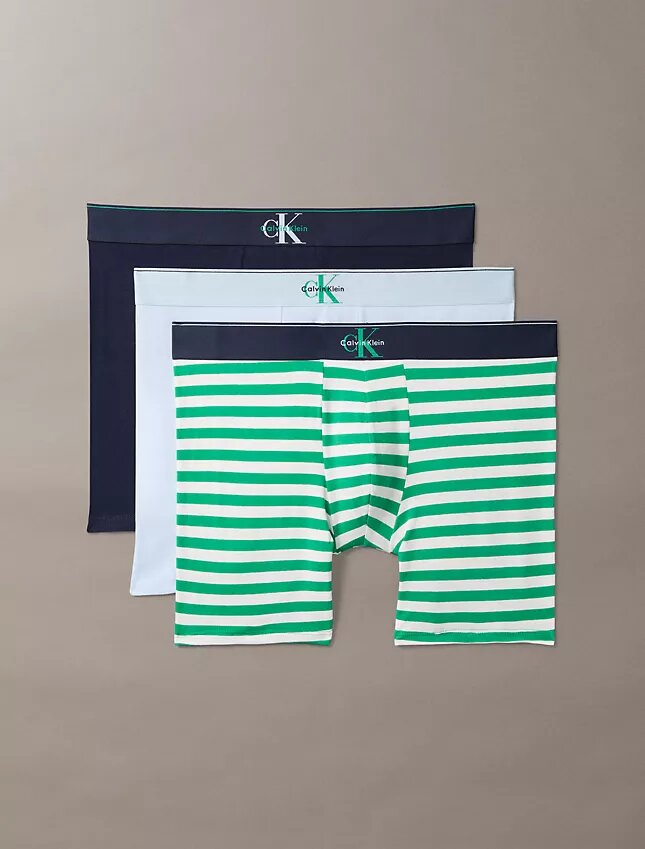 Lot de 3 Boxers en coton Stretch à motif Monogram Lot de 3 Boxers en coton Stretch à motif Monogram