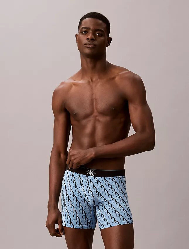 Lot de 3 Boxers en coton Stretch à motif Monogram Lot de 3 Boxers en coton Stretch à motif Monogram