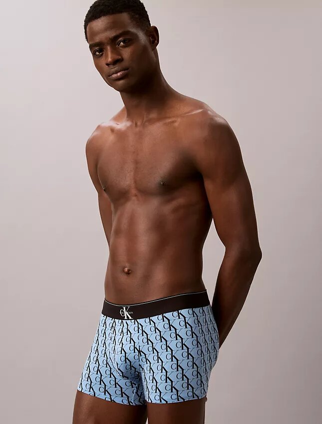 Lot de 3 boxers en coton Stretch à motif Monogram Lot de 3 boxers en coton Stretch à motif Monogram