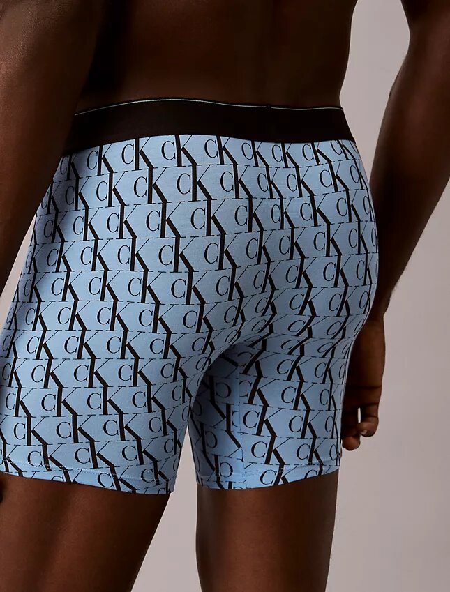 Lot de 3 Boxers en coton Stretch à motif Monogram Lot de 3 Boxers en coton Stretch à motif Monogram