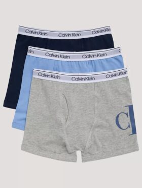 Lot de 3 Boxers en Cotton Stretch monogrammés pour garçons