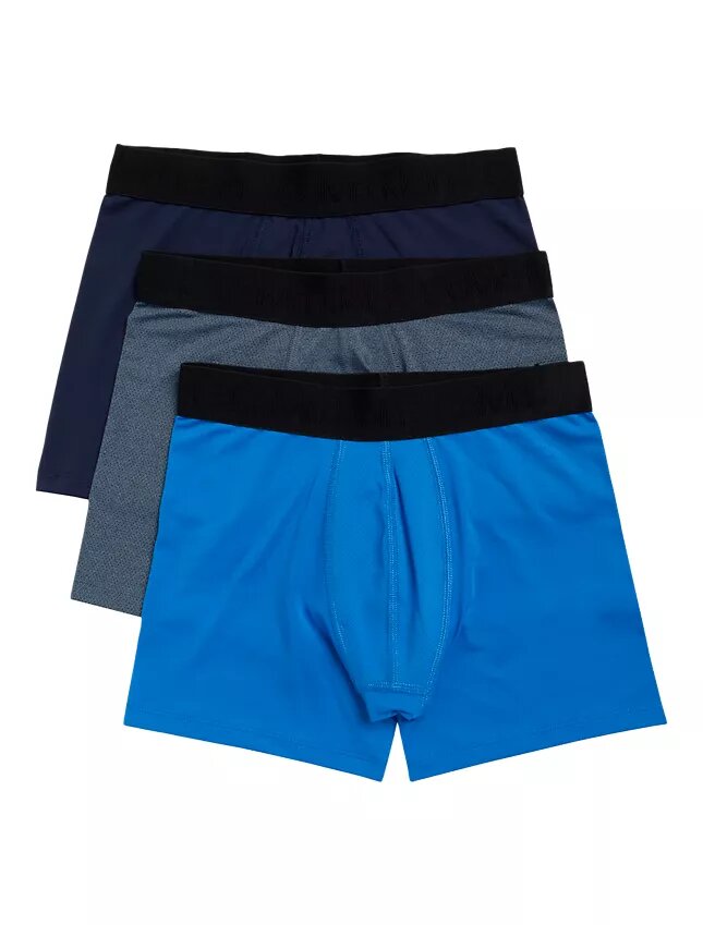 Lot de 3 Boxers en maille technique pour garçons Lot de 3 Boxers en maille technique pour garçons