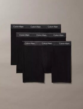 Lot de 3 Boxers Icon en coton Stretch métallisé