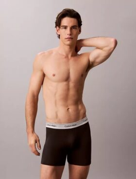 Lot de 3 Boxers Icon en coton Stretch métallisé