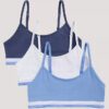Lot de 3 bralettes courtes en Cotton Stretch pour filles Lot de 3 bralettes courtes en Cotton Stretch pour filles