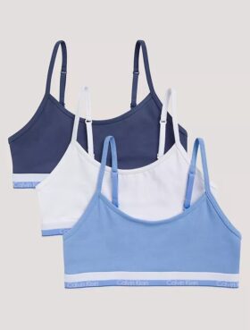Lot de 3 bralettes courtes en Cotton Stretch pour filles