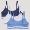 Lot de 3 bralettes courtes en Cotton Stretch pour filles Lot de 3 bralettes courtes en Cotton Stretch pour filles