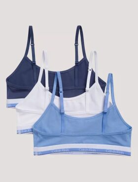 Lot de 3 bralettes courtes en Cotton Stretch pour filles