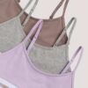 Lot de 3 bralettes courtes en Cotton Stretch pour filles Lot de 3 bralettes courtes en Cotton Stretch pour filles
