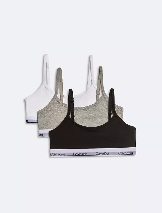 Lot de 3 Bralettes courtes en Modern Cotton pour filles Lot de 3 Bralettes courtes en Modern Cotton pour filles