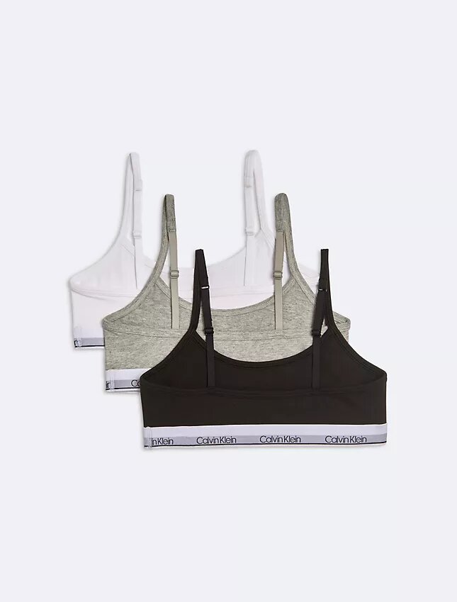 Lot de 3 Bralettes courtes en Modern Cotton pour filles Lot de 3 Bralettes courtes en Modern Cotton pour filles