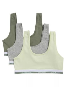 Lot de 3 bralettes en Cotton Stretch pour filles