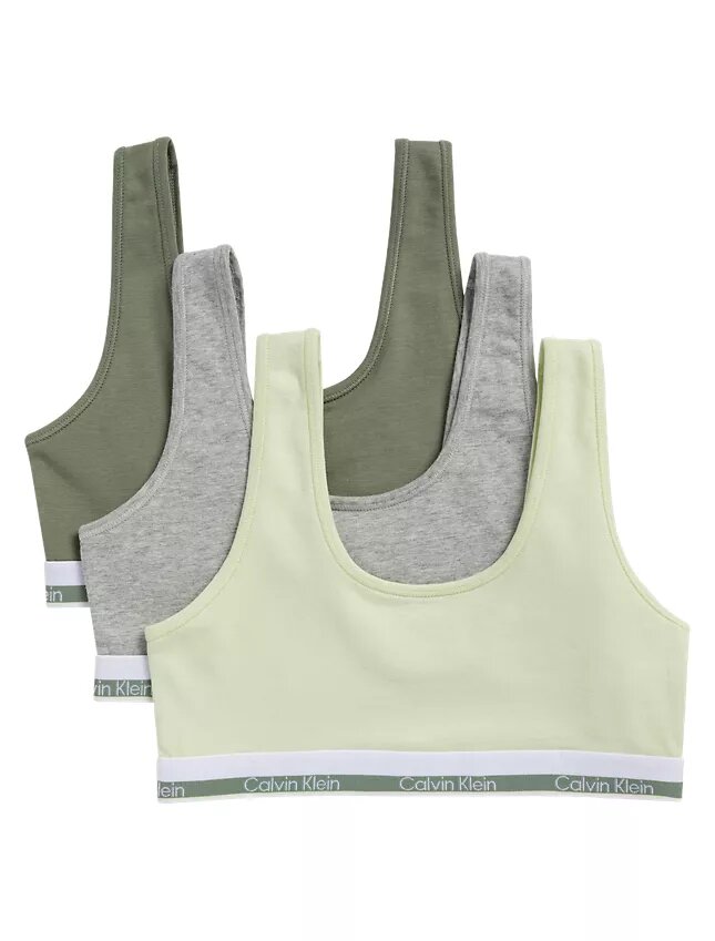 Lot de 3 bralettes en Cotton Stretch pour filles Lot de 3 bralettes en Cotton Stretch pour filles