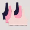 Lot de 3 bralettes en Cotton Stretch pour filles Lot de 3 bralettes en Cotton Stretch pour filles