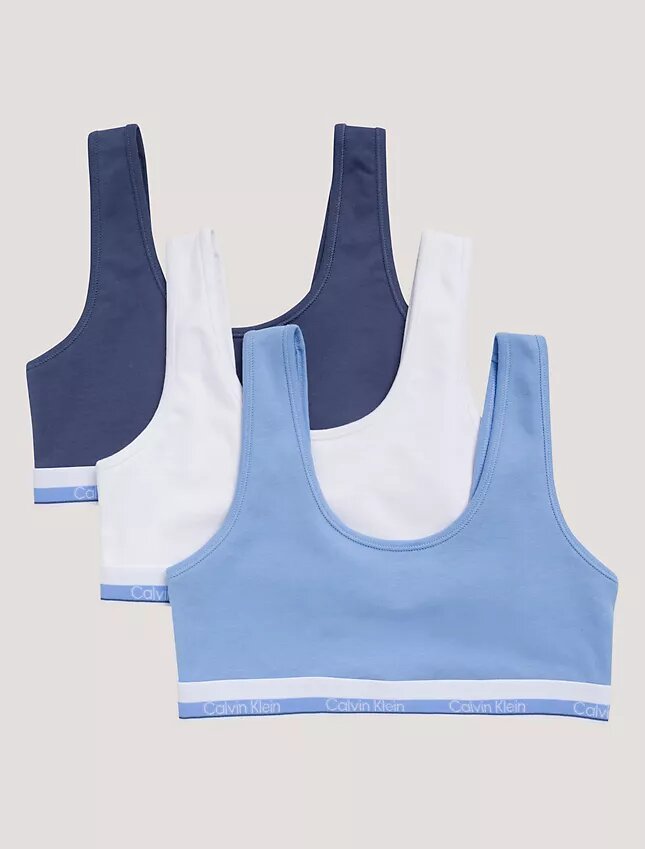 Lot de 3 bralettes en Cotton Stretch pour filles Lot de 3 bralettes en Cotton Stretch pour filles