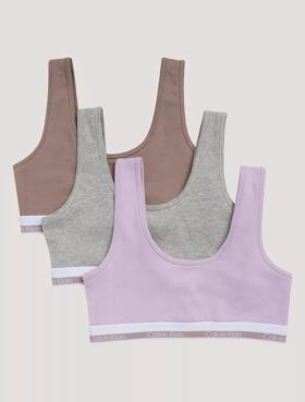 Lot de 3 bralettes en Cotton Stretch pour filles