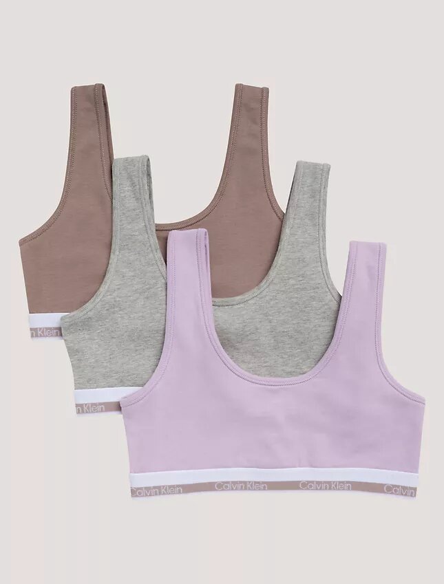 Lot de 3 bralettes en Cotton Stretch pour filles Lot de 3 bralettes en Cotton Stretch pour filles