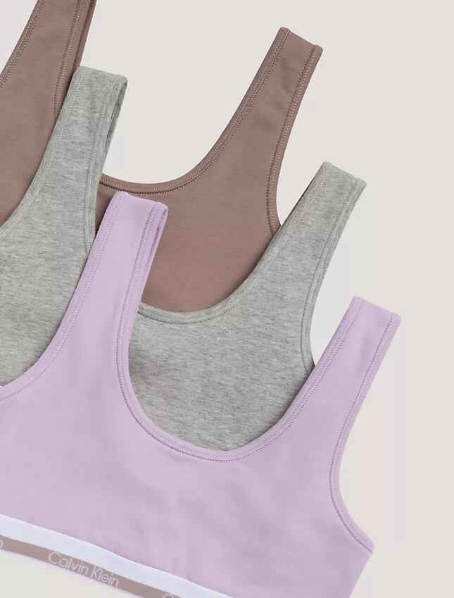 Lot de 3 bralettes en Cotton Stretch pour filles Lot de 3 bralettes en Cotton Stretch pour filles
