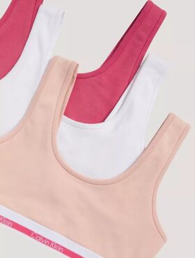 Lot de 3 bralettes en Cotton Stretch pour filles
